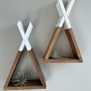 Handmade Wooden Teepee Shelf